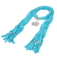 Load image into Gallery viewer, Elegant Princess Crown Charm Pendant Jewelry Necklace Scarf