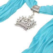 Load image into Gallery viewer, Elegant Princess Crown Charm Pendant Jewelry Necklace Scarf