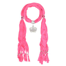 Load image into Gallery viewer, Elegant Princess Crown Charm Pendant Jewelry Necklace Scarf