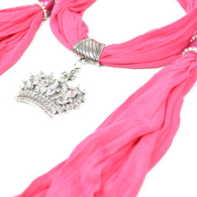 Load image into Gallery viewer, Elegant Princess Crown Charm Pendant Jewelry Necklace Scarf