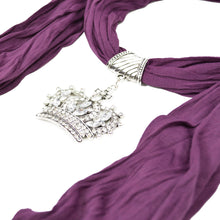 Load image into Gallery viewer, Elegant Princess Crown Charm Pendant Jewelry Necklace Scarf