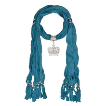 Load image into Gallery viewer, Elegant Princess Crown Charm Pendant Jewelry Necklace Scarf