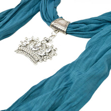 Load image into Gallery viewer, Elegant Princess Crown Charm Pendant Jewelry Necklace Scarf