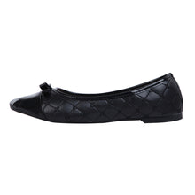 Load image into Gallery viewer, Sol Los Angeles Elegant Women&#39;s Black Quilted Ballet Flat Shoes
