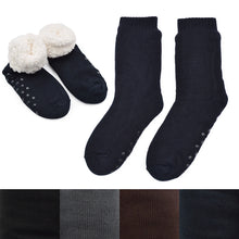 Load image into Gallery viewer, Men's Extra Thick Plain Solid Non-Skid Thermal Fleece-lined Knitted Winter Socks
