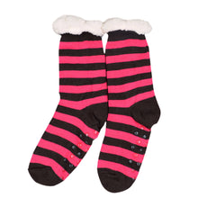 Load image into Gallery viewer, Extra Thick Striped Non-Skid Thermal Fleece-lined Knitted Plush Winter Socks
