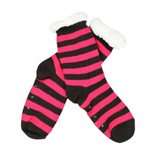 Load image into Gallery viewer, Extra Thick Striped Non-Skid Thermal Fleece-lined Knitted Plush Winter Socks