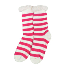 Load image into Gallery viewer, Extra Thick Striped Non-Skid Thermal Fleece-lined Knitted Plush Winter Socks