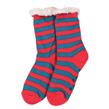 Load image into Gallery viewer, Extra Thick Striped Non-Skid Thermal Fleece-lined Knitted Plush Winter Socks