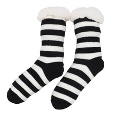 Load image into Gallery viewer, Extra Thick Striped Thermal Fleece-lined Knitted Plush Winter Socks