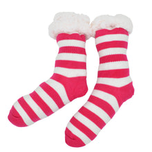 Load image into Gallery viewer, Extra Thick Striped Thermal Fleece-lined Knitted Plush Winter Socks