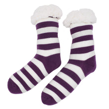 Load image into Gallery viewer, Extra Thick Striped Thermal Fleece-lined Knitted Plush Winter Socks