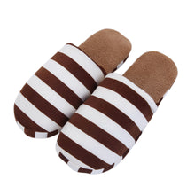 Load image into Gallery viewer, Classic Striped Fleece Fabric House Slippers - Different Colors
