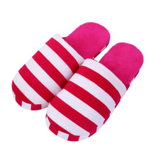Load image into Gallery viewer, Classic Striped Fleece Fabric House Slippers - Different Colors