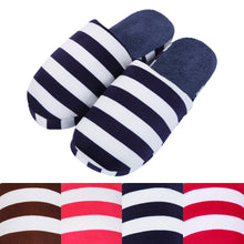 Load image into Gallery viewer, Classic Striped Fleece Fabric House Slippers - Different Colors