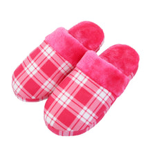 Load image into Gallery viewer, Plaid Cozy Plush Fleece House Slippers