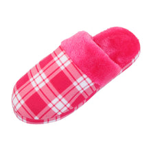Load image into Gallery viewer, Plaid Cozy Plush Fleece House Slippers