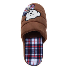 Load image into Gallery viewer, Cozy Baby Bear Fleece &amp; Fabric House Slippers - Different Colors
