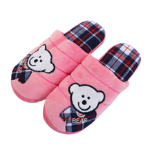 Load image into Gallery viewer, Cozy Baby Bear Fleece &amp; Fabric House Slippers - Different Colors
