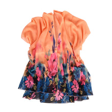 Load image into Gallery viewer, Elegant Chiffon Floral Sheer Kimono Wrap Cardigan Beach Cover Up