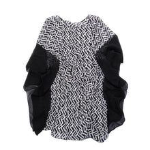 Load image into Gallery viewer, Chiffon Geometric Sheer Kimono Wrap Blouse Poncho Beach Cover Up