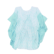 Load image into Gallery viewer, Chiffon Geometric Sheer Kimono Wrap Blouse Poncho Beach Cover Up