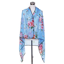 Load image into Gallery viewer, Chiffon Artistic Floral Sheer Kimono Wrap Vest Beach Cover Up