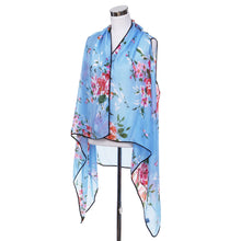 Load image into Gallery viewer, Chiffon Artistic Floral Sheer Kimono Wrap Vest Beach Cover Up