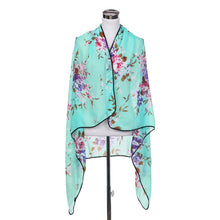 Load image into Gallery viewer, Chiffon Artistic Floral Sheer Kimono Wrap Vest Beach Cover Up
