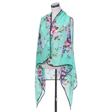 Load image into Gallery viewer, Chiffon Artistic Floral Sheer Kimono Wrap Vest Beach Cover Up