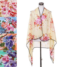 Load image into Gallery viewer, Chiffon Artistic Floral Sheer Kimono Wrap Vest Beach Cover Up