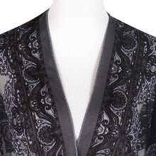 Load image into Gallery viewer, Premium Burnout Lace Floral Fringed Chiffon Kimono Cardigan Beach Cover Up