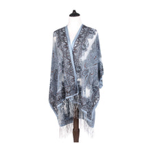 Load image into Gallery viewer, Premium Burnout Lace Floral Fringed Chiffon Kimono Cardigan Beach Cover Up