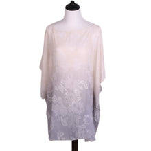 Load image into Gallery viewer, TrendsBlue Paisley Floral Ombre Chiffon Kimono Poncho Blouse Beach Cover up