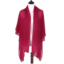 Load image into Gallery viewer, TrendsBlue Multi Use Solid Color Chiffon Kimono Scarf Wrap Vest Beach Cover Up