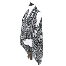 Load image into Gallery viewer, Premium Pure Cotton Vintage Floral Elephant Kimono Wrap Vest Beach Cover Up