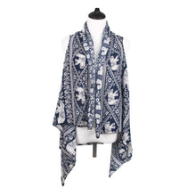 Load image into Gallery viewer, Premium Pure Cotton Vintage Floral Elephant Kimono Wrap Vest Beach Cover Up