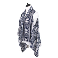 Load image into Gallery viewer, Premium Pure Cotton Vintage Floral Elephant Kimono Wrap Vest Beach Cover Up