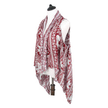 Load image into Gallery viewer, Premium Pure Cotton Vintage Floral Elephant Kimono Wrap Vest Beach Cover Up