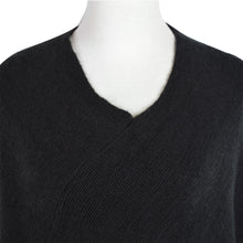 Load image into Gallery viewer, Premium Solid Color Soft Knit Pullover Winter Fringe Poncho Shawl Wrap Cape