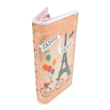 Load image into Gallery viewer, J'adore Paris Eiffel Tower PU Leather Bifold Zip Around Wallet