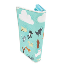 Load image into Gallery viewer, Raining Dogs & Cats Puppy Kitty PU Leather Bifold Zip Around Wallet