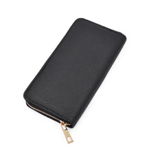 Load image into Gallery viewer, Premium Textured Vegan Leather Continental Zip Around Wallet - Diff Colors