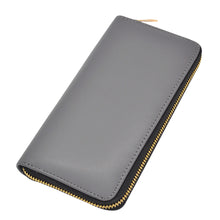 Load image into Gallery viewer, Premium Smooth Vegan Leather Continental Zip Around Wallet - Diff Colors