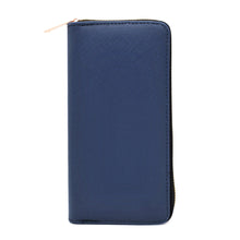 Load image into Gallery viewer, Premium Vegan Saffiano Leather Continental Zip Around Wallet - Diff Colors