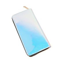 Load image into Gallery viewer, Premium Holographic Smooth Vegan Leather Continental Zip Around Wallet