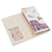 Load image into Gallery viewer, Premium France Eiffel Tower Paris Floral Print PU Leather Continental Wallet