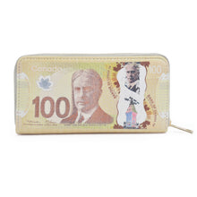 Load image into Gallery viewer, Premium Currency Money Print PU Leather Zip Around Wallet