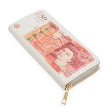 Load image into Gallery viewer, Premium Currency Money Print PU Leather Zip Around Wallet