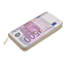 Load image into Gallery viewer, Premium Currency Money Print PU Leather Zip Around Wallet